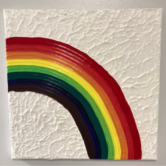 Choose Love - Textured Mixed Media Art on Canvas 10x10 - Picture 1 of 3